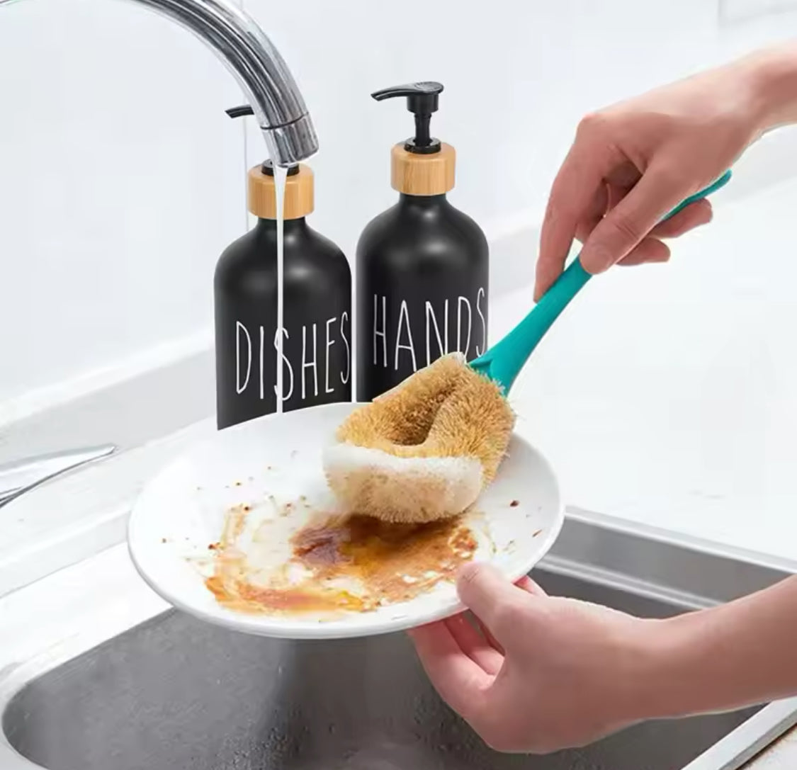 Bathroom Hand Soap Dispenser With Bamboo Tray, Kitchen Dish Soap Dispenser, Empty Facial Cleanser Refillable Bottle, Hand Sanitizer Press Subpack Bottle Bathroom Hand Soap Dispenser With Bamboo Tray, Kitchen Dish Soap Dispenser, Empty Facial Cleanser Refillable Bottle, Hand Sanitizer Press Subpack Bottle